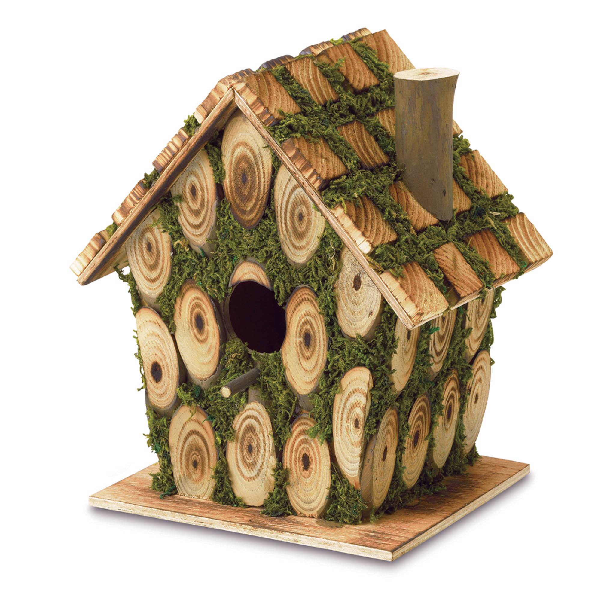 8" Moss-Edged Birdhouse
